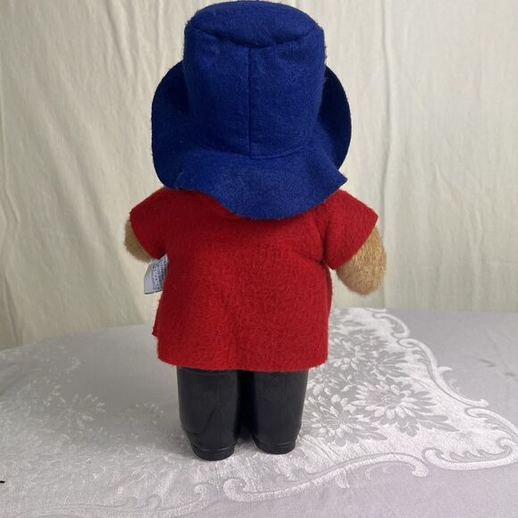 Vintage Eden Paddington Bear Plush Toy with Boots Red Coat Blue Hat 11 Inch - Picture 2 of 10